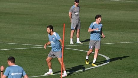 Último entrenamiento del Atlético antes de recibir al Betis