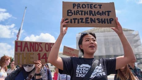 The Latest: Supreme Court hears arguments in case over Trump’s birthright citizenship order