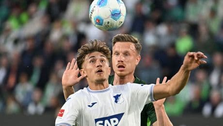 Fußball-Bundesliga: 2:2 in Wolfsburg: Hoffenheim immer noch nicht gerettet