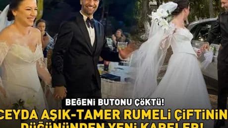 Beğeni butonu çöktü! Ceyda Aşık-Taner Rumeli çiftinin düğününden yeni kareler!