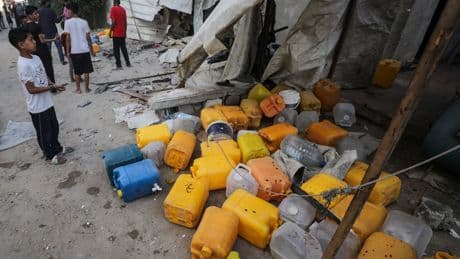 Israeli airstrike kills children collecting water in Gaza, say officials