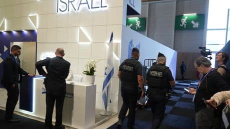 Israel condemns black partition walls around its pavilions at Paris Air Show