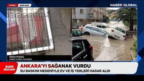 Ankara'yı sağanak vurdu