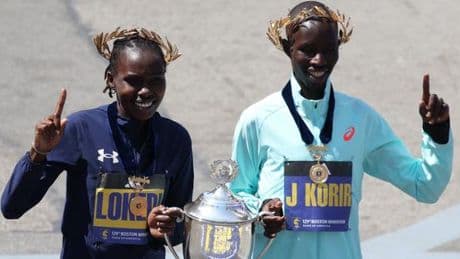 Au marathon de Boston, un doublé kényan avec les victoires de John Korir et Sharon Lokedi