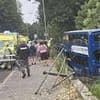 Double decker bus full of college students crashes into river leaving nearly 20 children injured