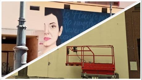 Polémica en Ponferrada por la eliminación de un mural dedicado a Nevenka Fernández