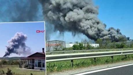 Tekirdağ'da fabrika yangını! Bölgeye girişler durduruldu, peş peşe patlama sesleri
