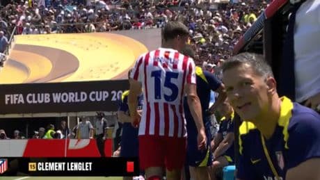 Lo que le faltaba al Atlético, Lenglet fue expulsado