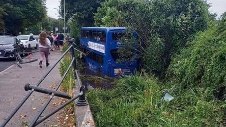 Eastleigh bus crash LIVE: Nearly 20 children hurt as double decker goes in river