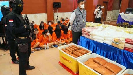 Indonesia arrests 285 in drug crackdown and seizes over half a ton of narcotics