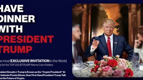 Recepción exclusiva, secretismo...: todo sobre la cena de Trump con los inversores en su &#039;memecoin&#039;