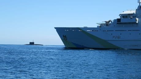 Royal Navy warship shadows Russian submarine through English Channel