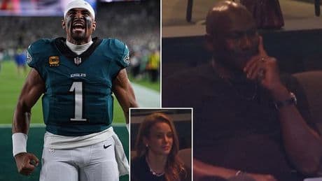 Michael Jordan and wife Yvette Prieto get VIP treatment from Jalen Hurts at Cowboys vs Eagles