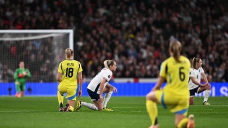 Why England won’t take the knee vs Italy following racist abuse of Jess Carter