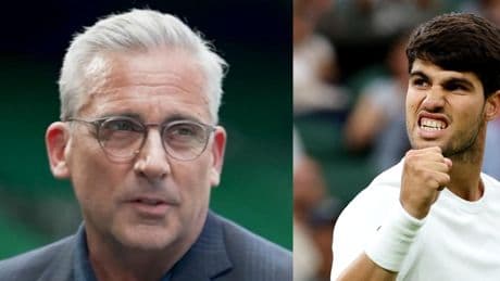 Steve Carell, alto y claro sobre Carlos Alcaraz: “Es como un niño, parece que esté disfrutando incluso cuando pierde un punto espectacular”
