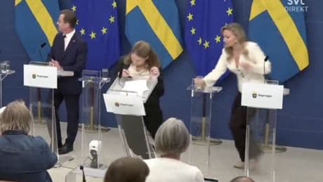Il malore, poi il collasso: così la ministra svedese è svenuta in conferenza stampa
