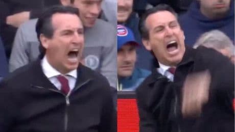 Unai Emery goes berserk as he berates his own Aston Villa players on touchline