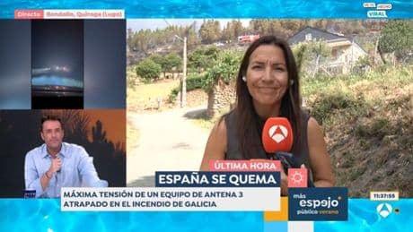 Un equipo de 'Antena 3 Noticias', atrapado en Galicia en un incendio: "Los vecinos, a pesar del miedo, nos ofrecieron quedarnos"