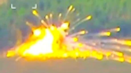 Moment £102 million-worth of Putin’s firepower explodes in Ukrainian drone strikes