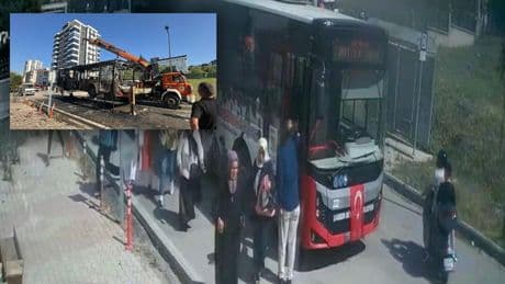 Belediye otobüsünde can pazarı! Alev alan araçtan panikle kaçıştılar