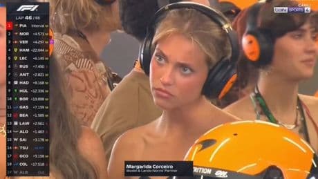 Lando Norris’s girlfriend Margarida Corceiro looks concerned watching Spanish Grand Prix after confirming relationship
