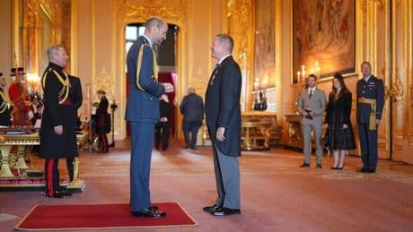 Martin Brundle receives award from Prince William after trip to Windsor Castle