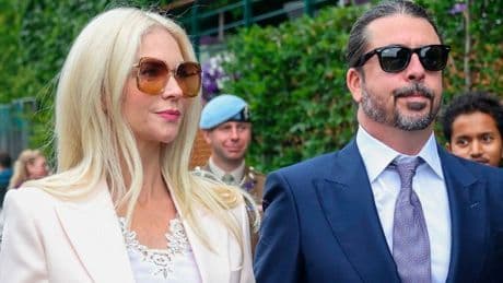 Dave Grohl pictured at Wimbledon with wife months after lovechild bombshell
