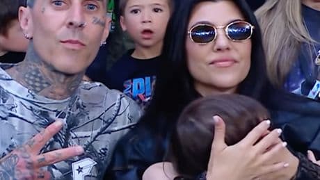 Travis Barker, Kourtney Kardashian get booed at WWE Money in the Bank