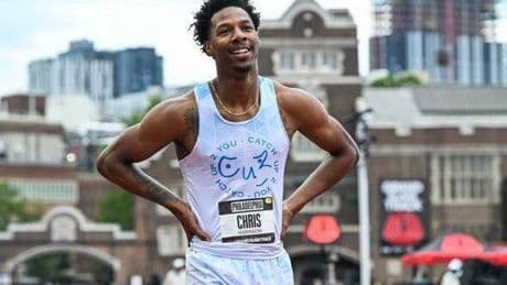 Hurdler offered modelling deals after winning race despite penis falling out of his shorts