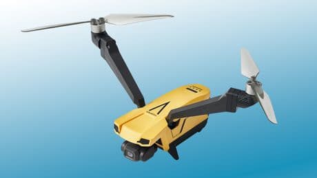 Leichter, leiser, länger fliegen: V-Copter Drohne kommt mit zwei Propellern aus