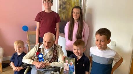 Kirkcudbright care home resident celebrates 100th birthday with his family