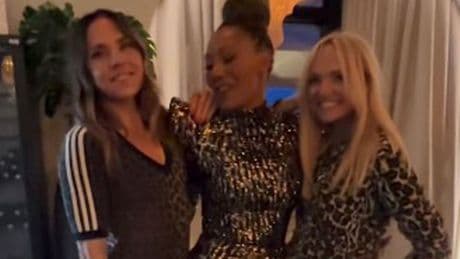Spice Girls reunite as band celebrate Mel B's birthday at leopard print themed party