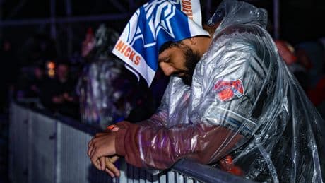 Knicks fans washed out after dreadful Game 2 loss to Pacers, dreary weather at Central Park watch party: ‘Very crushing’