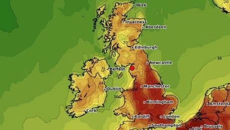 Exact date 'Blowtorch Britain' will be hotter than Hawaii as weather maps turn dark red