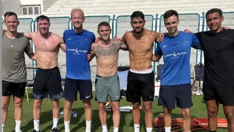 Lawrence Shankland trains with Rangers captain James Tavernier and Newcastle Utd star in unlikely pre-season team up