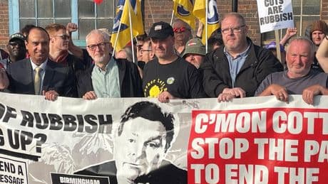 Corbyn throws his weight behind striking Birmingham bin workers