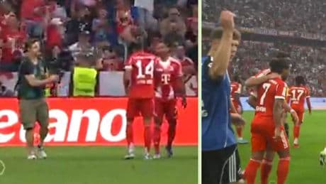 HSV-Star genervt - Kameramann nach Bayern-Tor AUF dem Platz