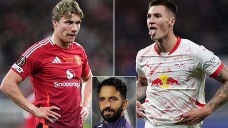 Rasmus Hojlund reacts to Benjamin Sesko's imminent £74m move to Man United as deal raises serious questions over the Dane's Old Trafford future