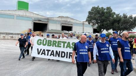 Gübretaş'ta TİS talepleri için eylemler sürüyor