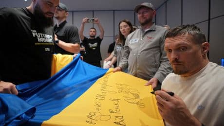 War veterans go from Ukraine front lines to Wembley ringside for Usyk's heavyweight bout