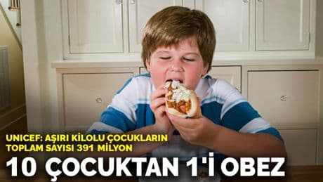 UNICEF: 10 çocuktan 1'i obez