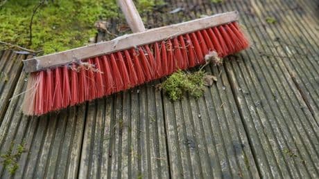Algen und Grünbelag effektiv entfernen auf Terrasse und Balkon