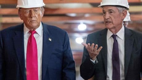 Beim Baustellen-Besuch kommt es zum Streit zwischen Trump und Powell