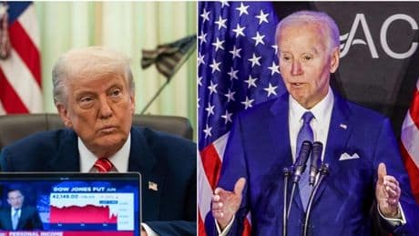 «Biden è morto nel 2020, è stato sostituito da un robot clone». L'ultima (bizzarra) teoria rilanciata da Trump