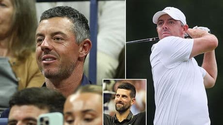 Rory McIlroy enjoys boys' night at the US Open tennis after dashing from golf tournament in Atlanta to watch Novak Djokovic