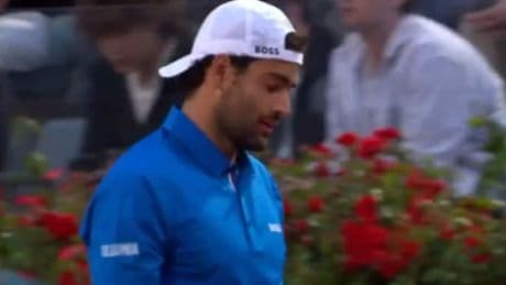 La dolorosa retirada, entre lágrimas, de Matteo Berrettini en el Masters 1.000 de Roma: &quot;Espero no haberme destrozado&quot;