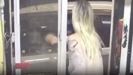 Moment customer ‘tries to kidnap’ bikini barista from drive-thru