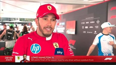 Lewis Hamilton apologises to Sky Sports presenter after tense interview that saw F1 star on verge of tears