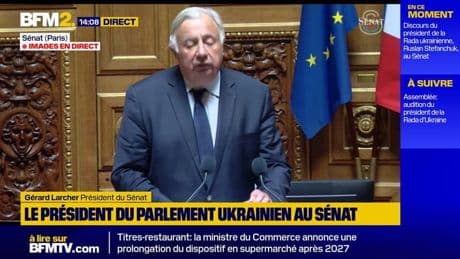 Gérard Larcher au président du Parlement ukrainien : "L'Ukraine n'est pas seule"