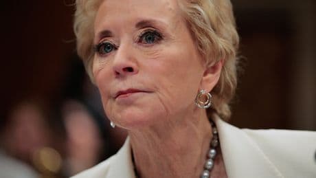 Education Secretary Linda McMahon struggles with basic math when trying to add up proposed budget cuts